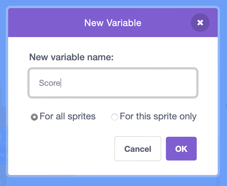 Creating a Variable